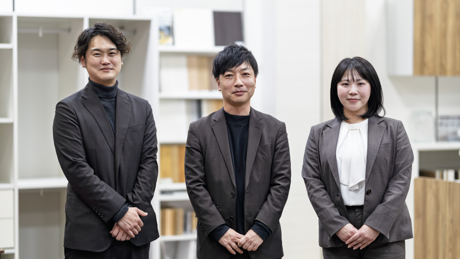 座談会を終えた営業課のスタッフ3名